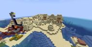 Desert village with a pyramid (Image via Minecraft)